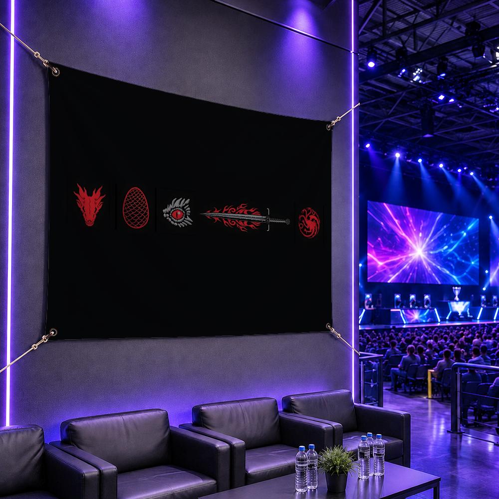 Esports Gaming Houses - Banderas del famoso clan H-House TargaryenS,