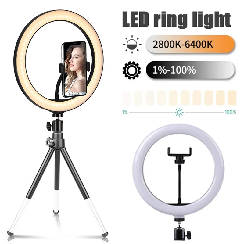 Webcam Ring Light - Aro de luz LED de 10