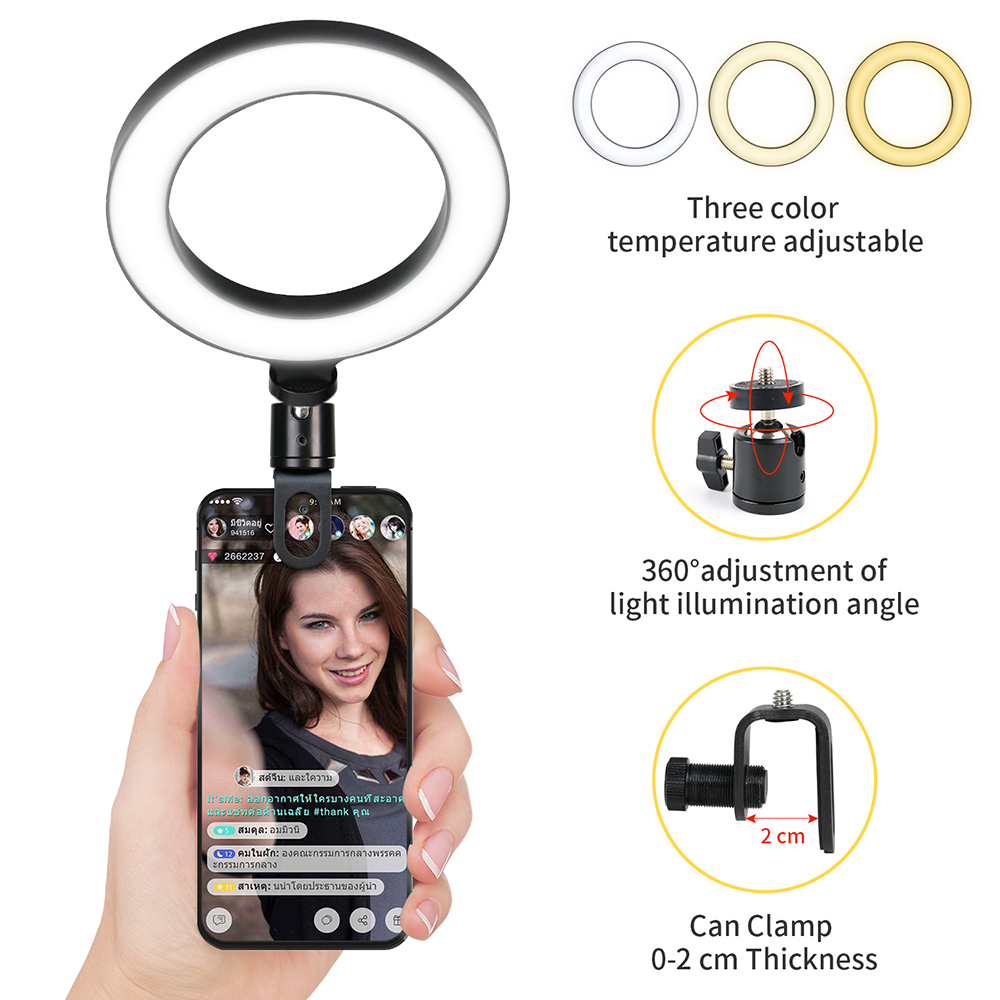 Webcam Ring Light - Luz LED de video de 16