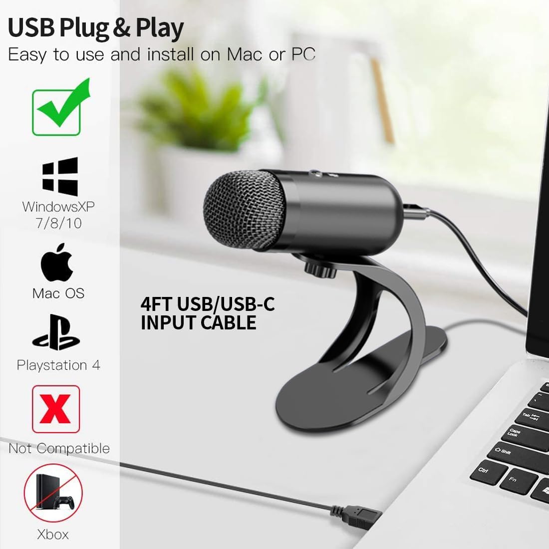 Esports Gaming - Micrófono USB Profesional de Condensador para