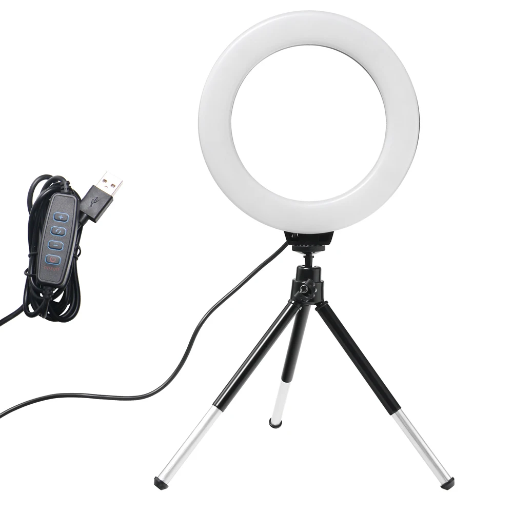 Webcam Ring Light - Mini Lámpara LED de Anillo para