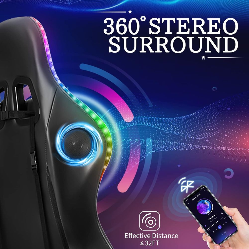 Silla Gaming RGB con Altavoces - Rgb Gaming Chair reseña y precio