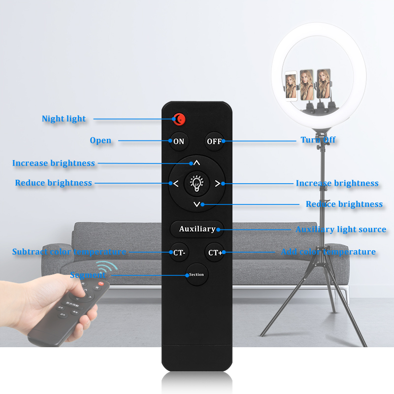 Anillo de luz regulable con Ca - Webcam Ring Light reseña y precio