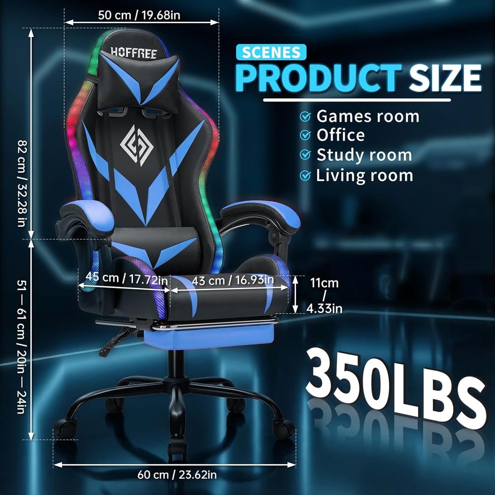 Silla Gaming RGB con Masaje y  - Rgb Gaming Chair reseña y precio