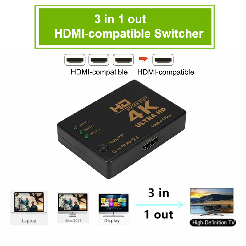 Conmutador HDMI 3 en 1, compat - Esports Gaming Hub reseña y precio