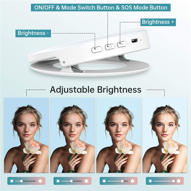 Anillo de luz LED portátil con - Webcam Ring Light reseña y precio
