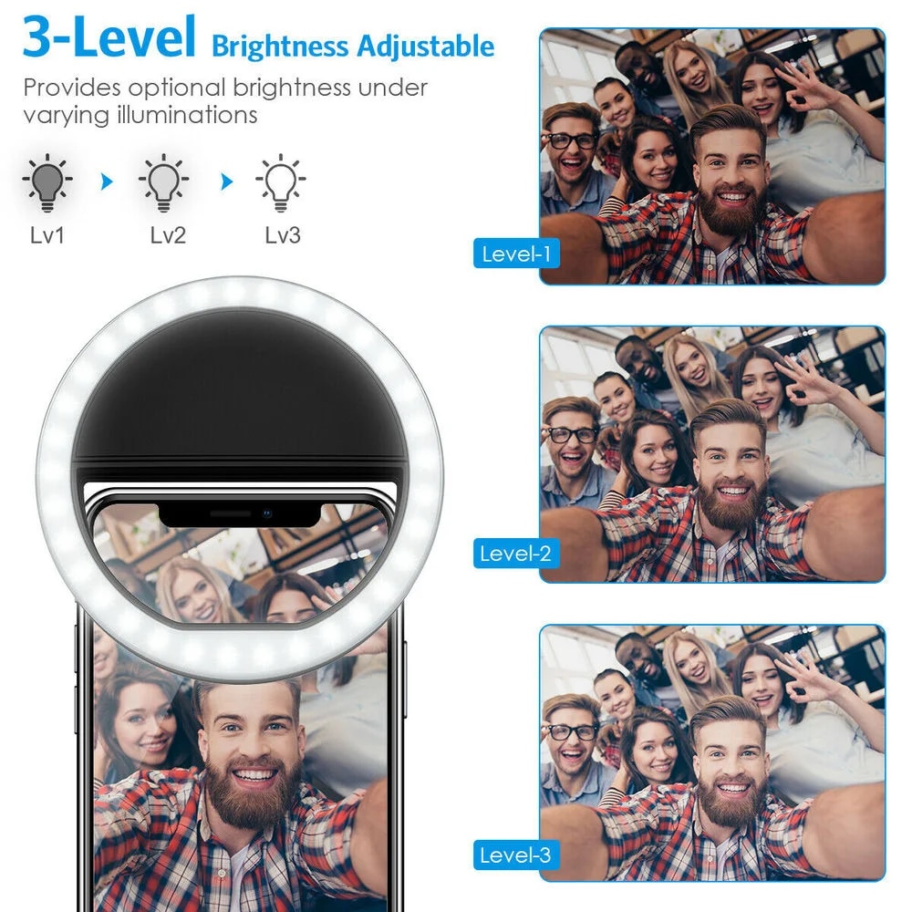 Cable de Carga USB con Anillo  - Webcam Ring Light reseña y precio