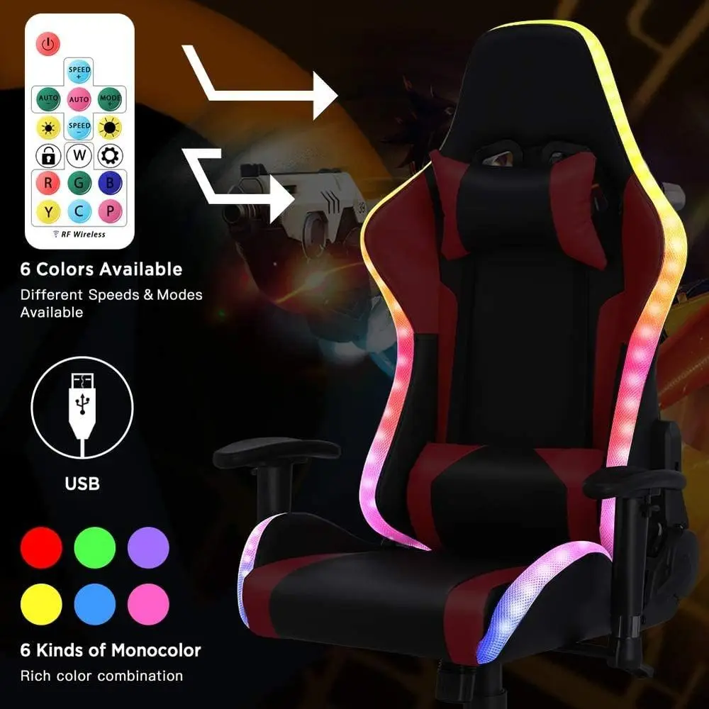 Silla de Juego Ergonómica con  - Rgb Gaming Chair reseña y precio