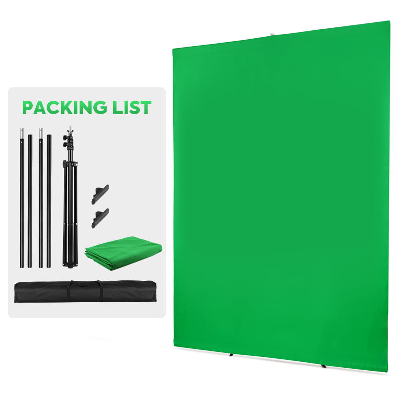 Kit de soporte con fondo de pa - Green Screen Collapsible reseña y precio