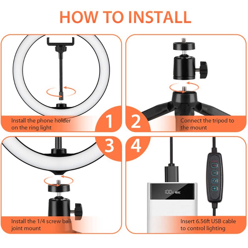 Mini lámpara LED de escritorio - Webcam Ring Light reseña y precio