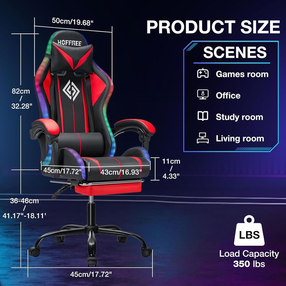 Silla Gaming RGB con Altavoces - Rgb Gaming Chair reseña y precio