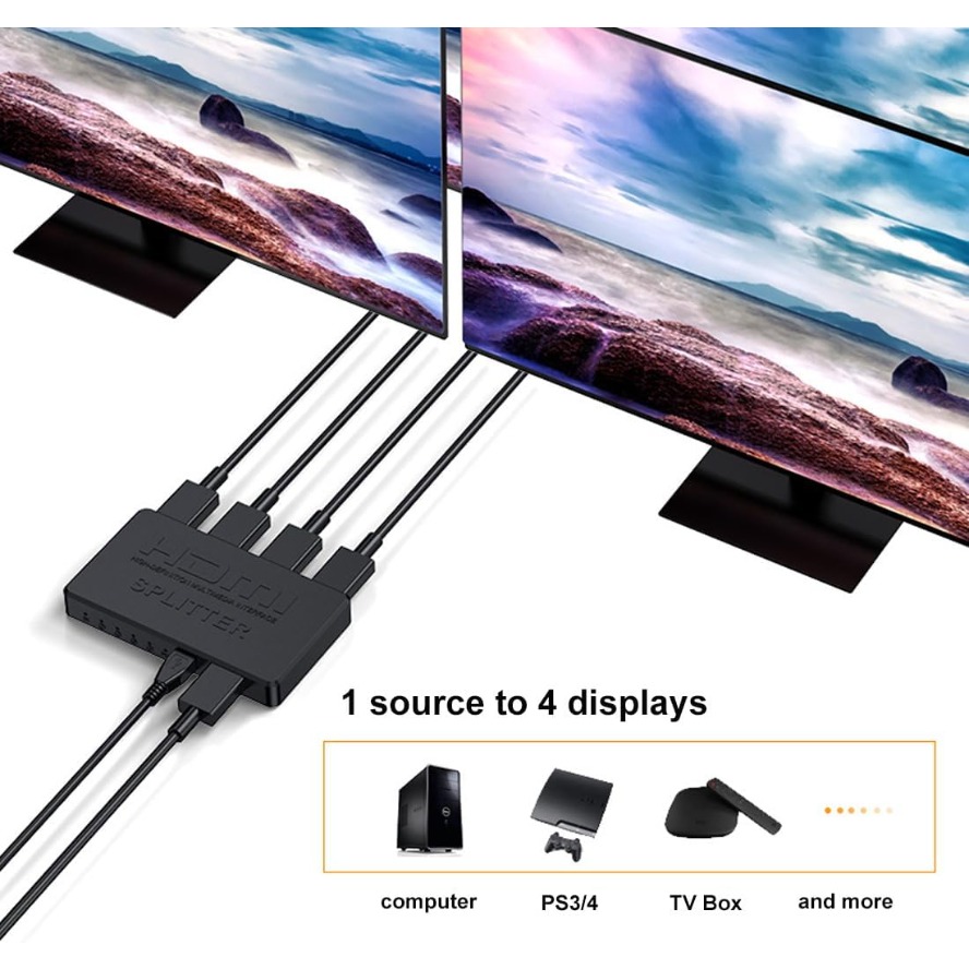 Divisor HDMI 4K 1 en 4 Hub Out - Esports Gaming Hub reseña y precio