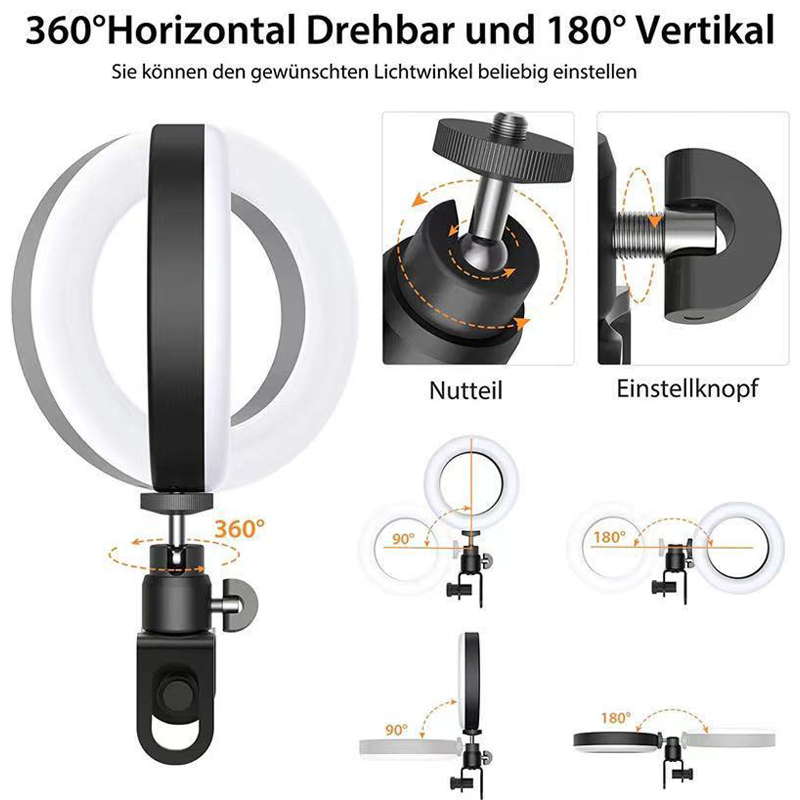 Luz LED de video de 16 cm con  - Webcam Ring Light reseña y precio