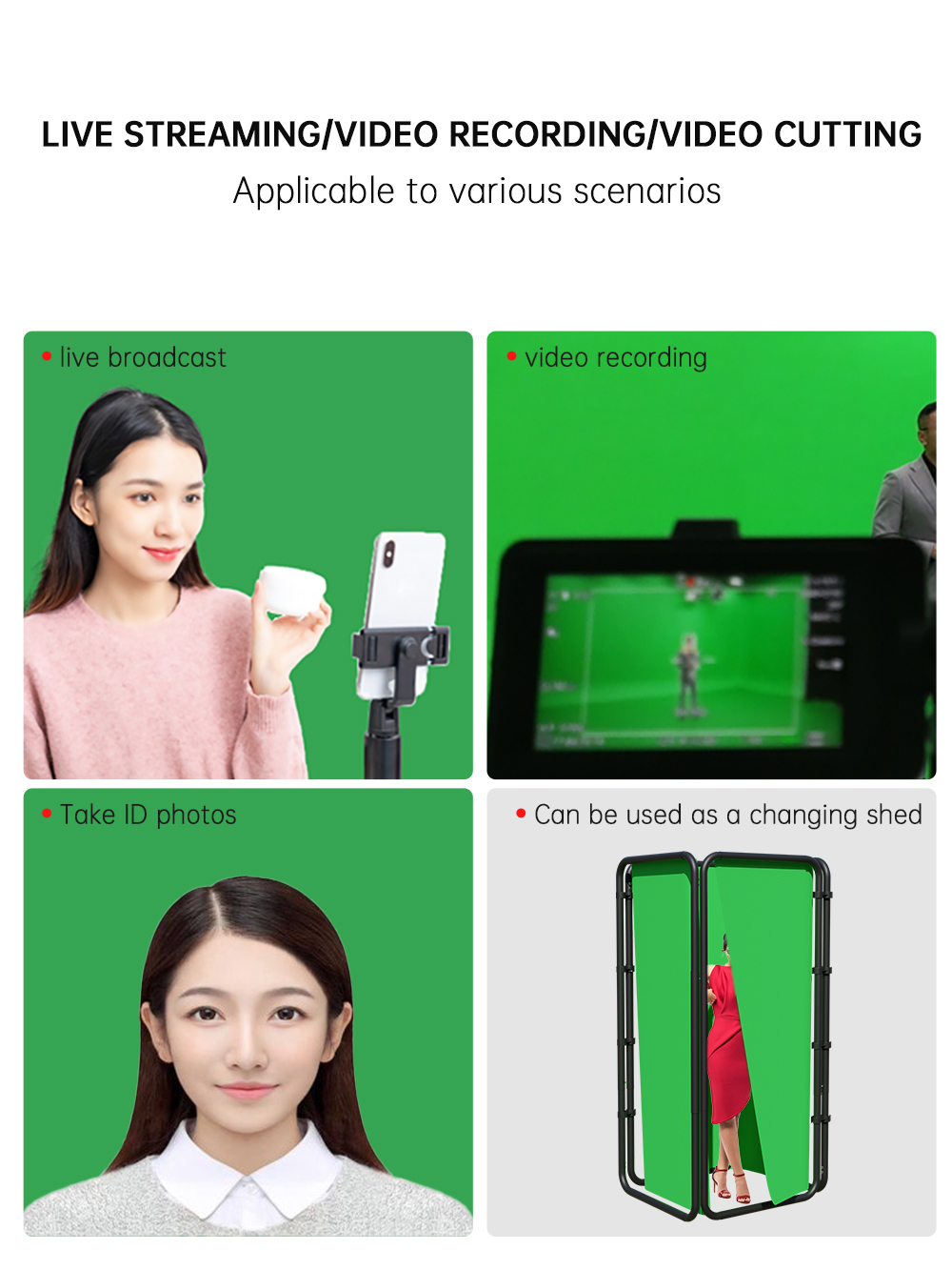 Soporte de fondo SH 240x400cm  - Green Screen Collapsible reseña y precio