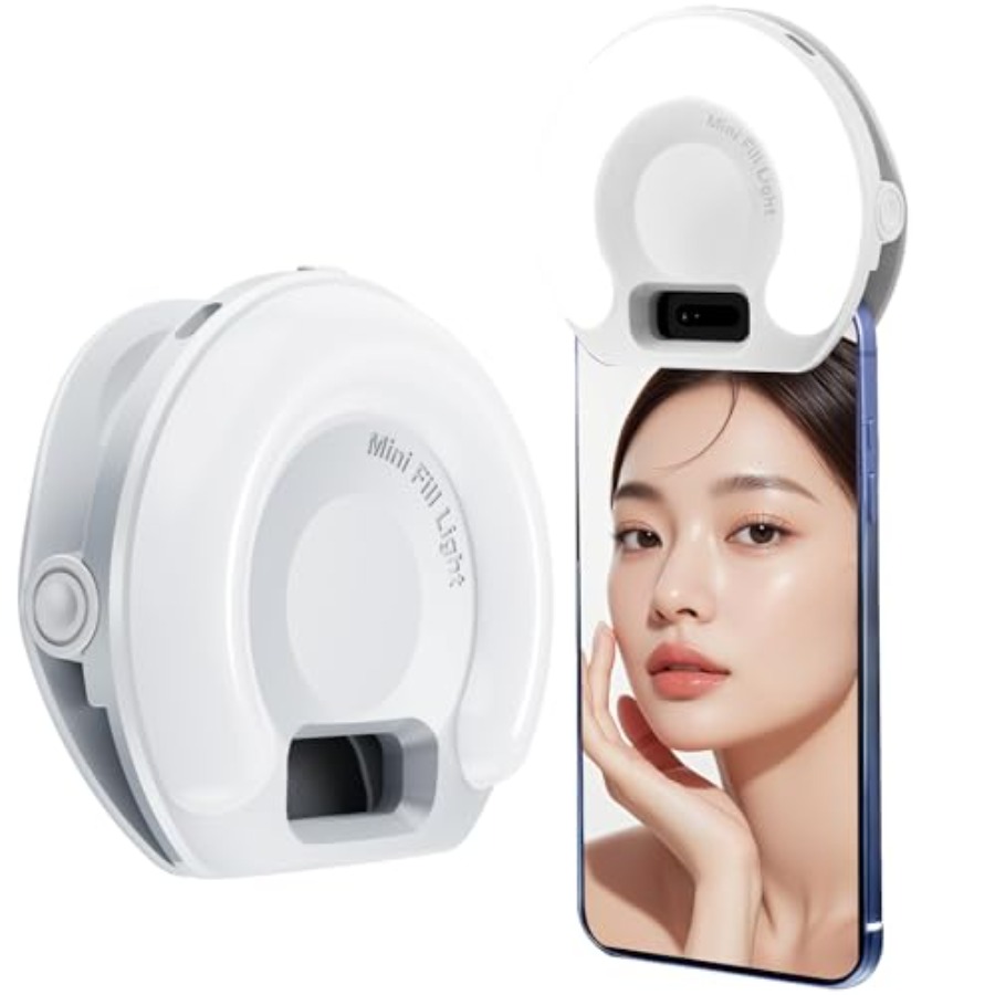 Aro de luz portátil para teléf - Webcam Ring Light reseña y precio