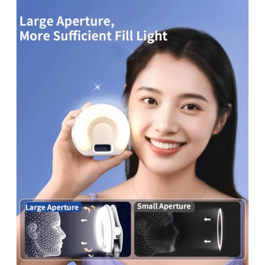Aro de luz portátil para teléf - Webcam Ring Light reseña y precio