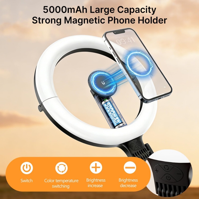 Soporte Magnético para Teléfon - Webcam Ring Light reseña y precio