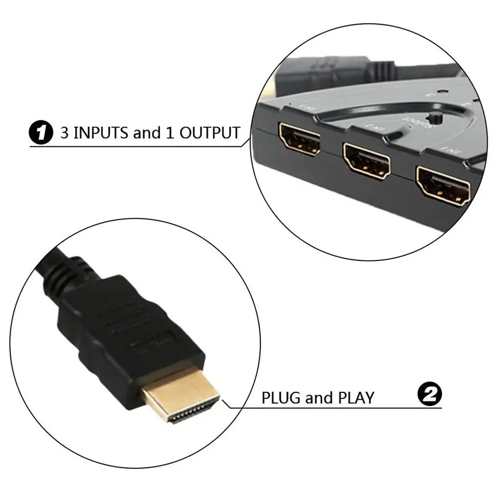 Conmutador de vídeo 3 en 1 par - Esports Gaming Hub reseña y precio