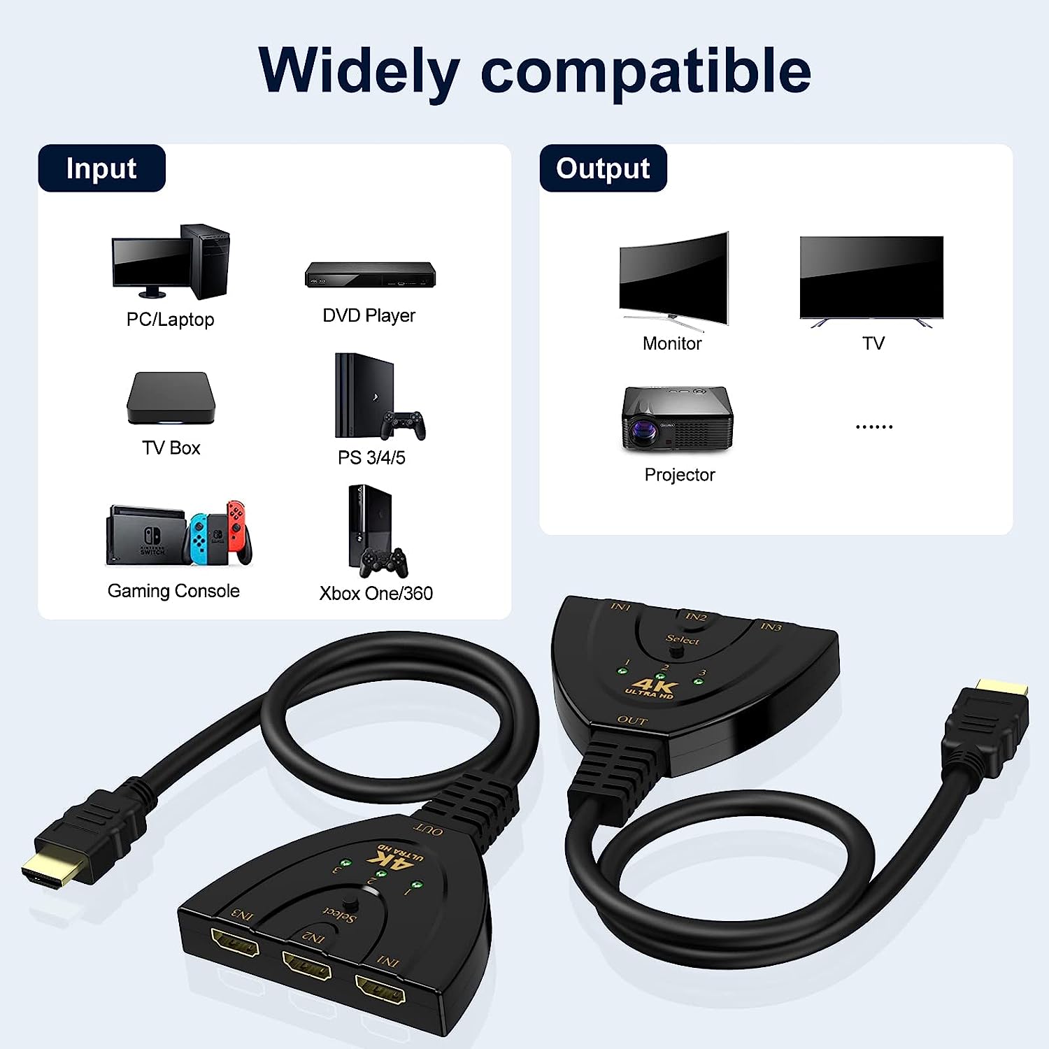 Conmutador de vídeo 3 en 1 par - Esports Gaming Hub reseña y precio
