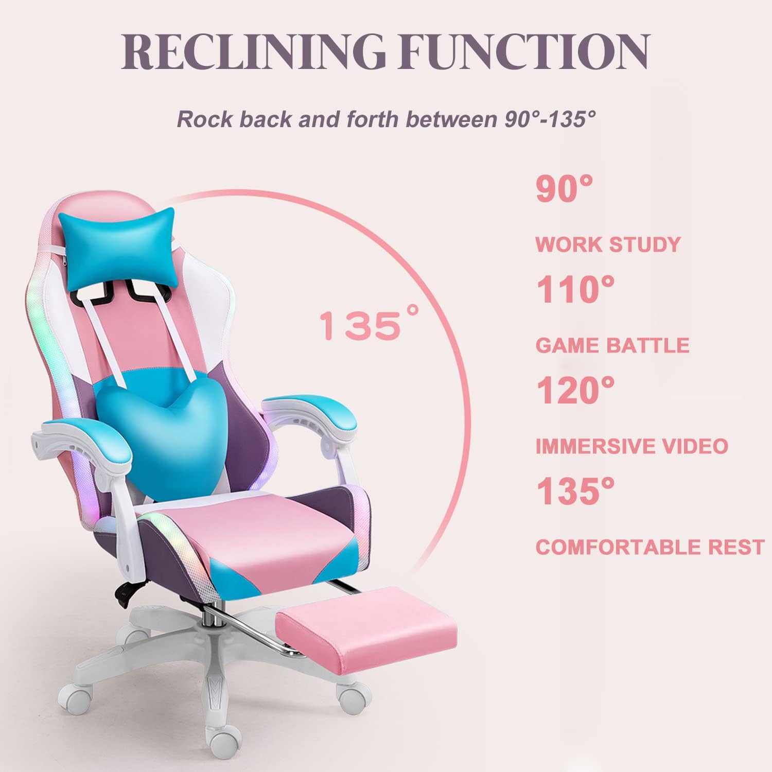 Silla de juegos LED RGB para a - Rgb Gaming Chair reseña y precio